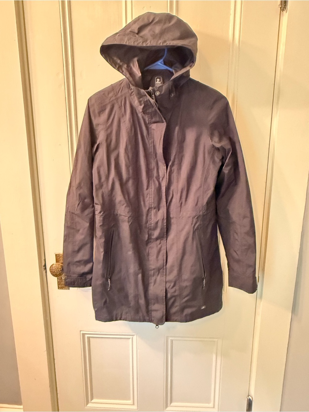 EMS Eastern Mountain Sports Women's Hooded Windbreaker Rain Jacket Black XS